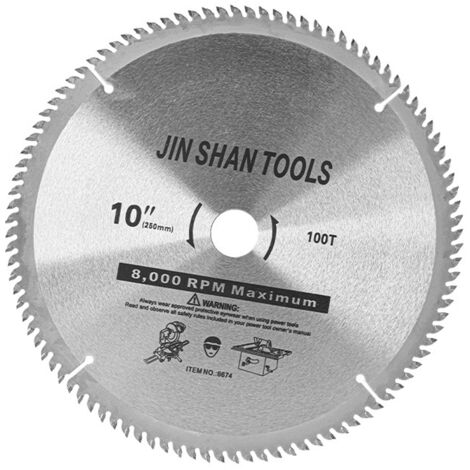 Lama per sega circolare universale per legno Lama per sega circolare Diametro 254 mm con 100 denti Lama per troncatrice radiale Precisione in metallo