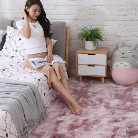 Fluffy Shag camera da letto tappeto rosa caldo Area tappeto s per