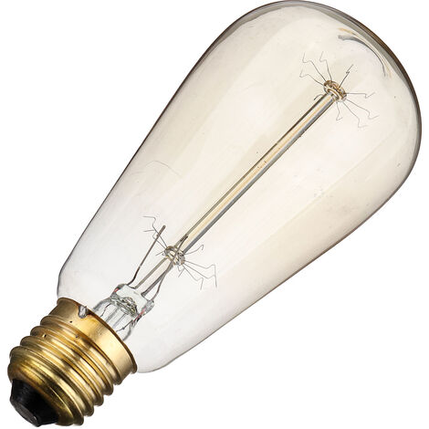 6x E27 60W Lampadina a incandescenza Edison 220V ST64 Retro 64mm x 140mm