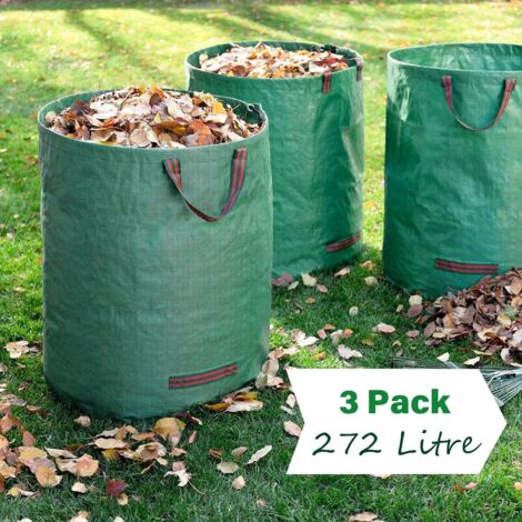 Sacchetti per Rifiuti Da Giardino, 200 L, Riutilizzabili, Resistenti