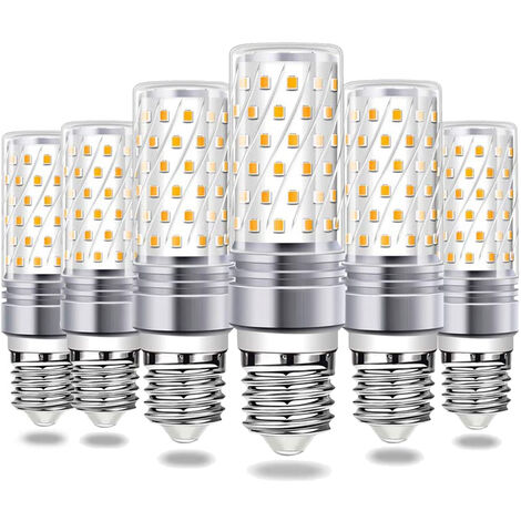 Set di 6 lampadine a LED E27 12W (equivalenti a una lampadina alogena da 100W) 1200LM luce bianca fredda 6000K 360° angolo del fascio 220-240V