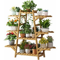 Supporto per piante da interno Supporto per vasi da fiori in bambù a 9 livelli per piante da esterno per patio balcone giardino 95x87x23 cm