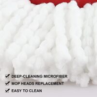 3 Pack Microfiber Mop Head For O-Cedar Clean Pad, Spin Mop Refill For O Cedar Easywring Mop Easy Cleaning Mop Head Replacement - Foto 12