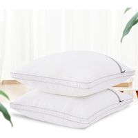 FREOSEN Set 2 Cuscini Voluminosi 60x60 cm Bianco - Morbidi e Confortevoli - Antiacaro e Anallergici