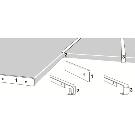 Nordlinger – Profil de jonction d'angle 670mm – Aluminium 38mm – Forme 2 quarts de rond – Rayon 0-2mm pour finition esthétique (1/10)