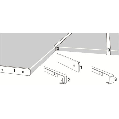 Nordlinger – Profilé aluminium jonction d'angle 38mm – Longueur 670mm – Finition moderne pour cuisine – 680015