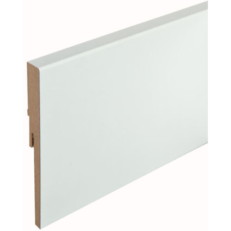 Lot de 5 - Plinthe droite blanche 12 cm x 240 cm