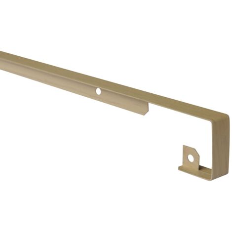 Profil de jonction en aluminium pour plan de travail - finition bord a bord bois clair montage facile - couleur bois