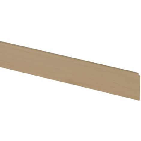 Profil de finition en aluminium pour bordure de plan de travail bois clair - installation facile avec silicone ou vis