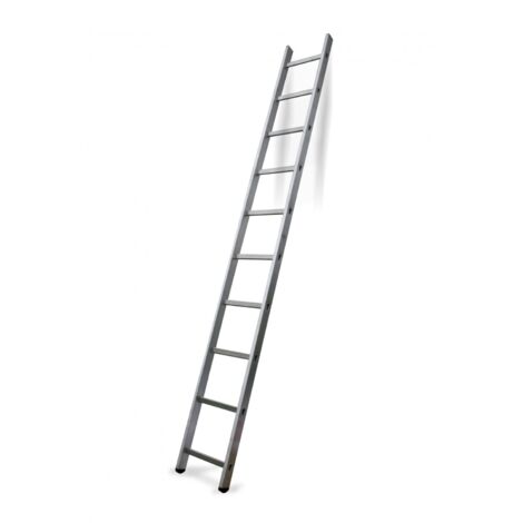 Hailo – Échelle simple aluminium 10 échelons – Hauteur dépliée 2,8 m – Charge maximale 150 kg – Pour accès à zones élevées