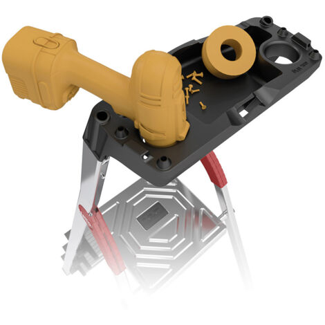 Escabeau sécurisé pliable en aluminium 4 marches ultra léger Hailo L60