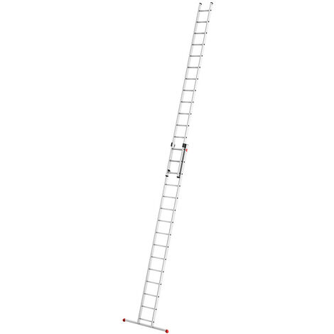 Hailo – Échelle coulissante à main 2x15 échelons aluminium 7,6m/8,4m – Antidérapante – Poids léger 18,4 kg – Charge max 150 kg