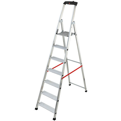 Escabeau professionnel pliable en aluminium 7 marches larges Hailo Alu Pro (1/5)