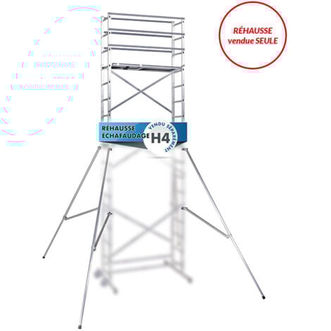 Réhausse échafaudage roulant pour escalier 3,9m/5,9m en aluminium Hailo HobbyStep H6