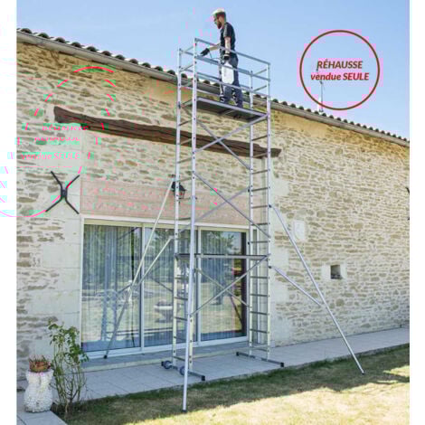 Réhausse échafaudage roulant pour escalier 3,9m/5,9m en aluminium Hailo HobbyStep H6