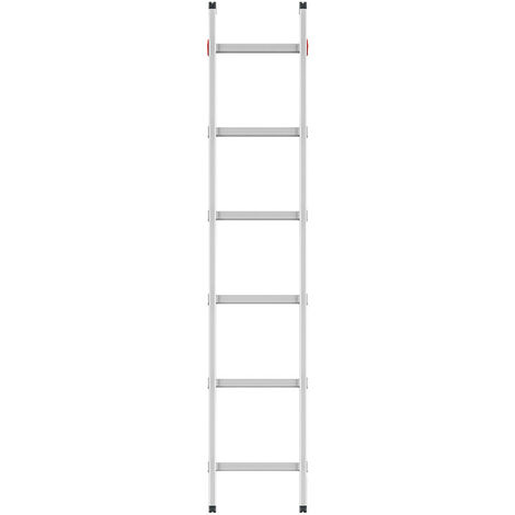 Echelle simple 6 échelons 1,7m/2,7m en alu professionnelle Hailo ProfiStep Uno (1/5)
