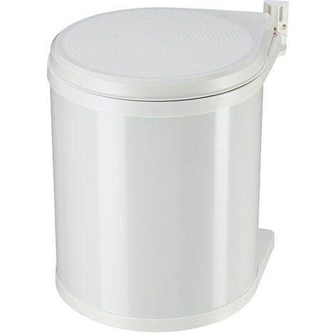 Poubelle de cuisine encastrable sous évier 15L Hailo Compact-Box M Coloris  - Blanc