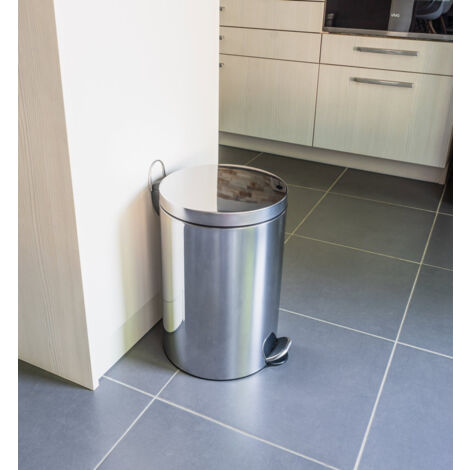 Poubelle de cuisine à pédale 20L Selekta Coloris - Inox
