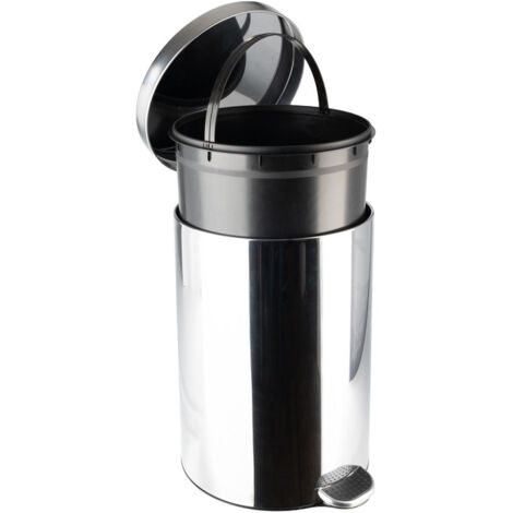 Poubelle de cuisine à pédale 20L Selekta Coloris - Inox