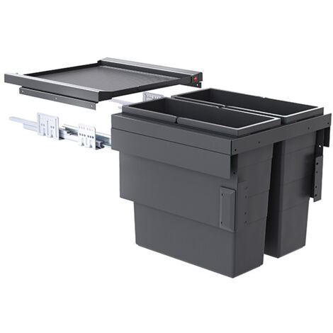 Poubelle à Pédale Tri Sélectif Inox 3 Bacs 8Lx3 MSV Leroy Merlin