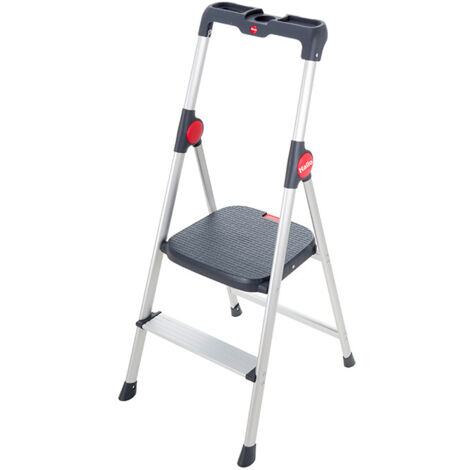 Marche pied 2 marches pliable sécurisé en aluminium Hailo WideStep