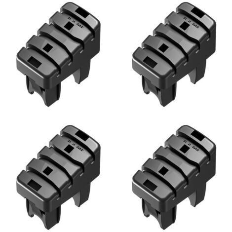 Hailo – Embouts Clix antidérapants pour escabeaux – Dimensions AVANT 43x20mm, ARRIÈRE 35x20mm – Sécurité accrue pour accès en hauteur