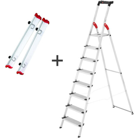 Rails jardin + Escabeau 8 marches extra larges ProfiStep XXL