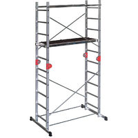 Hailo – Échafaudage pliable 4 en 1 multifonction 1,8m/3,8m – Aluminium haute qualité – Charge maximale 150kg – Utilisable en intérieur et extérieur
