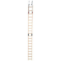 Hailo – Échelle de toit en bois 5m avec crochet de faitage – Légère et facile à manipuler – Barreaux en bois épicéa traité – Pour travaux en hauteur