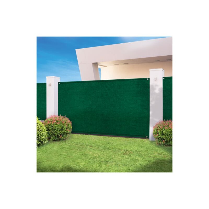 Rete ombreggiante 1,2x10m, telo frangivista recinzione giardino 300g/m²,  verde