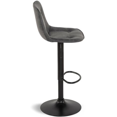 Set di 4 sgabelli da bar DENVER grigio vintage