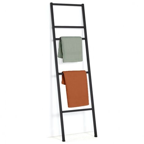 Portasciugamani a scala 5 livelli DALLAS metallo nero design industriale