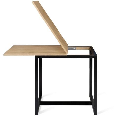 Tavolo da pranzo allungabile DETROIT 4-8 persone design industriale 80-160 cm