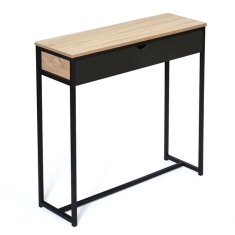 Consolle 1 cassetto nero BOSTON design industriale