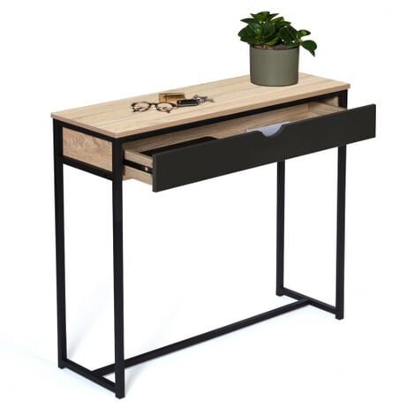 Consolle 1 cassetto nero BOSTON design industriale