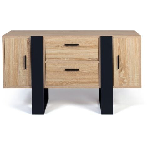 Credenza PHOENIX in legno e nero