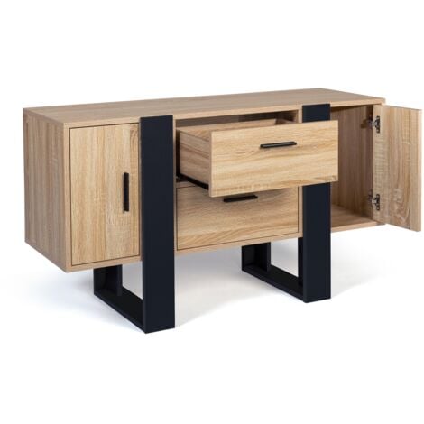 Credenza PHOENIX in legno e nero
