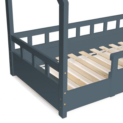 Letto cabina per bambini NAKANA 80 x 160 blu navy