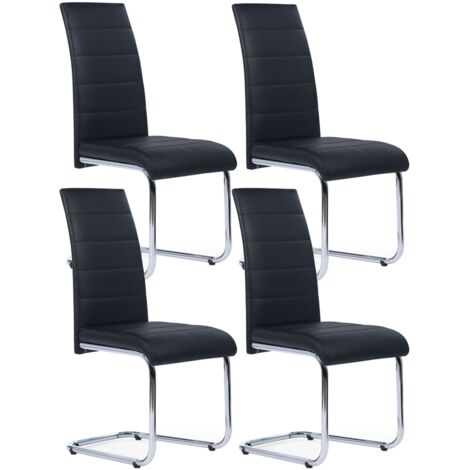 Set di 4 sedie da pranzo MIA nere