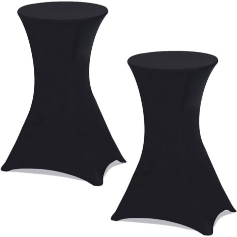 Set di 2 coperture nere per tavolo pieghevole alto 105 CM