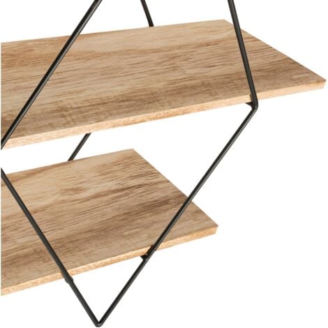 Scaffale a parete in metallo LILY a 3 livelli dal design industriale