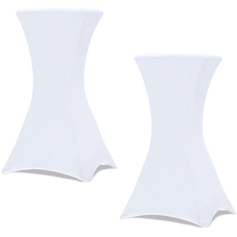 Set di 2 coperture bianche per tavolo pieghevole alto 105 CM