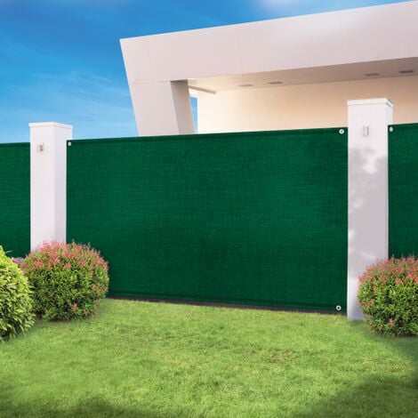 Rete ombreggiante 1,5x10m, telo frangivista recinzione giardino 300g/m²,  verde