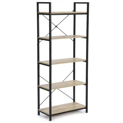 Scaffale DETROIT di design industriale a 5 livelli 170 cm