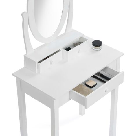 IDMarket Idmarket - Mobiletto Zelia Con Specchio Led, 1 Cassetto Ripiani Contenitore E Sgabello  B5b362cd A478 56c2 85f7 Cce8721a0261