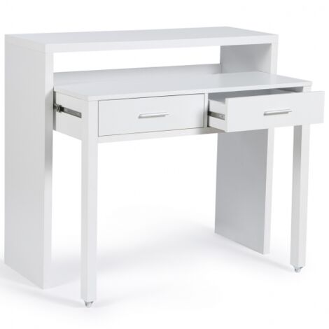 Scrivania allungabile MAX in legno bianco