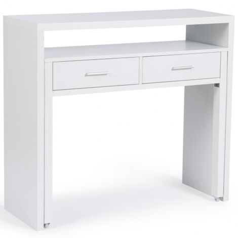 Scrivania allungabile MAX in legno bianco