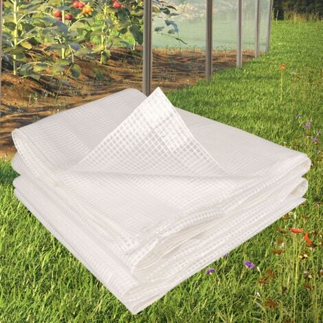 STI Telo Bianco Trasparente occhiellato retinato Antivento antistrappo Anti  UV Misura 4x6 mt : : Giardino e giardinaggio