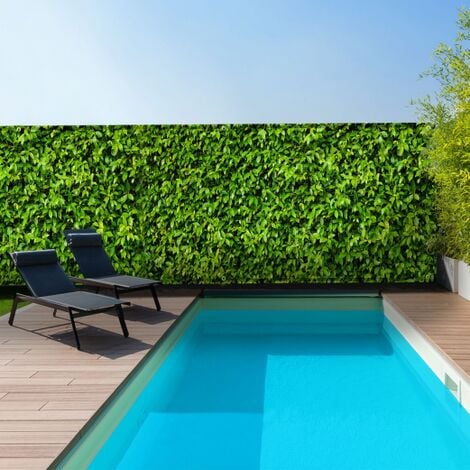 Rete ombreggiante 1,5x10m, telo frangivista recinzione giardino 160g/m², stampa fogliame