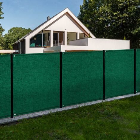 Rete ombreggiante 1,5x10m, telo frangivista recinzione giardino 150g/m²,  verde
